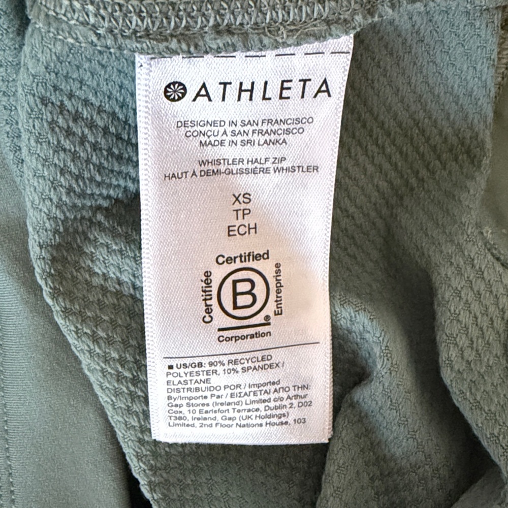 NWT Athleta Whistler Half Zip - Picture 6 of 6